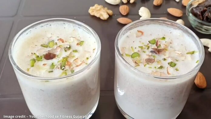 ખજુર દૂધ - Khajur dudh - ખજુર દૂધ બનાવવાની રીત - Khajur dudh banavani rit - Khajur dudh recipe in gujarati