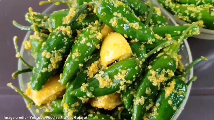 vadhvani marcha - vadhvani marcha recipe - vadhvani marcha recipe in gujarati - વઢવાણી મરચા નું અથાણું - vadhvani marcha nu athanu - વઢવાણી મરચા બનાવવાની રીત - vadhvani marcha banavani rit