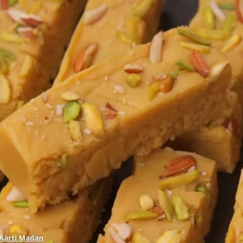 બેસન મિલ્ક કેક - Besan Milk Cake - બેસન મિલ્ક કેક બનાવવાની રીત - Besan Milk Cake banavani rit