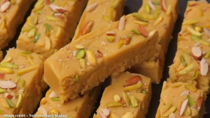 બેસન મિલ્ક કેક - Besan Milk Cake - બેસન મિલ્ક કેક બનાવવાની રીત - Besan Milk Cake banavani rit