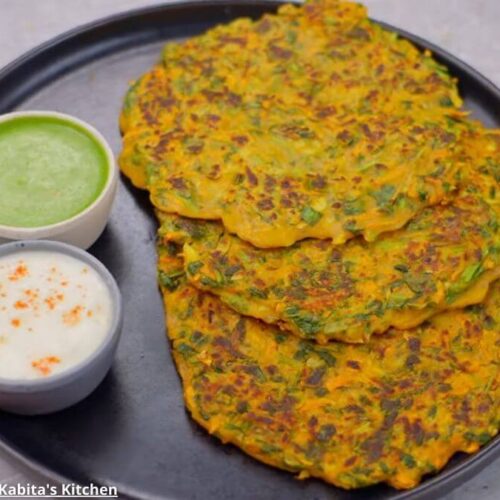 Methi besan chila - મેથી બેસન ચીલા