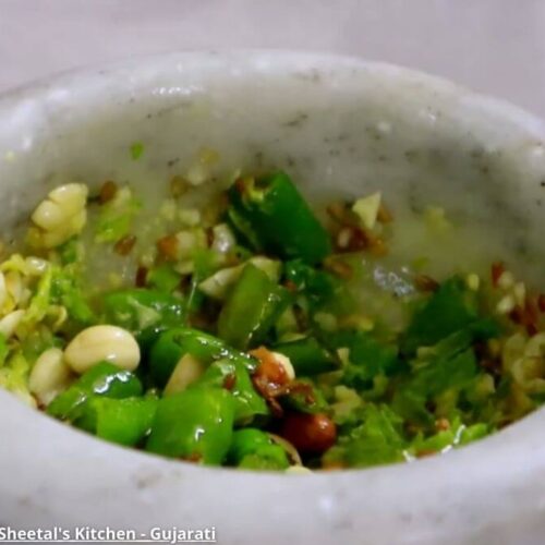 Lasan ane lila marcha ni chatni - લસણ અને લીલા મરચા ની ચટણી