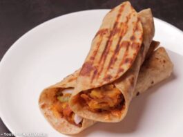 Ghau ni rotli no veg wrap - ઘઉંની રોટલી નો વેજ વ્રેપ