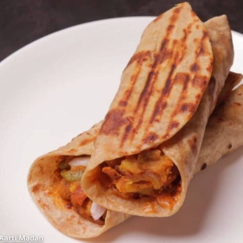 Ghau ni rotli no veg wrap - ઘઉંની રોટલી નો વેજ વ્રેપ