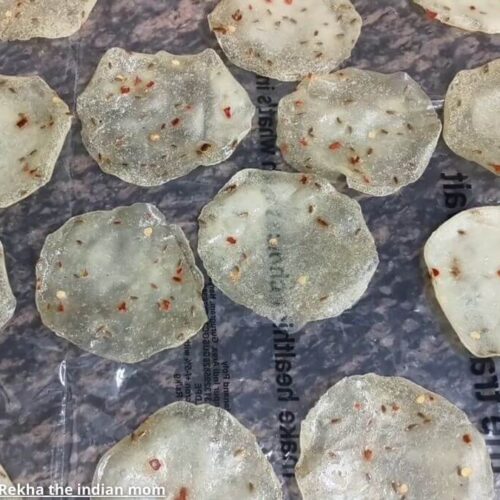 Bateka na farali papad - બટેકા ના ફરાળી પાપડ