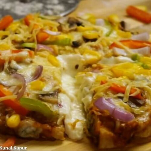 cheese burst chapati pizza - ચીઝ બર્સ્ટ ચપાતી પિઝા