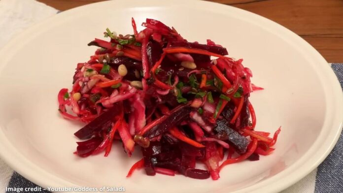 Beet Apple ane gajar nu salad - બીટ એપલ અને ગાજર નું સલાડ
