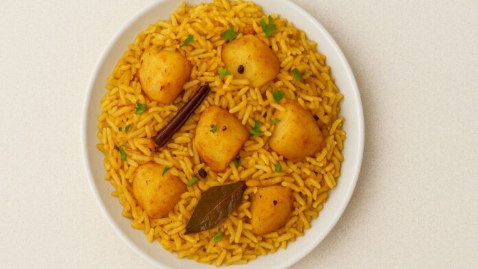 Aloo Dum Pulao - આલુ દમ પુલાવ