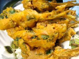 Lila dhana na pakoda - લીલા ધાણા ના પકોડા
