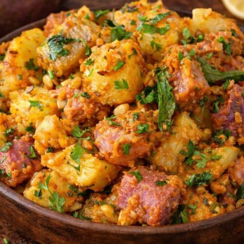 કંદ બટાકાની સૂકી ભાજી - Kand Batata ni Farali Suki Bhaji