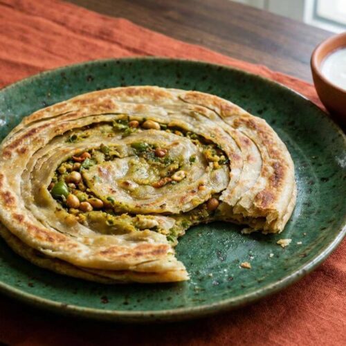 Thecha parotha - ઠેંચા પરોઠા