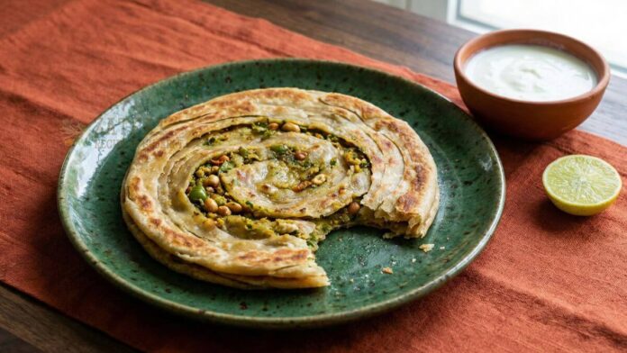Thecha parotha - ઠેંચા પરોઠા