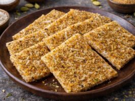 Crispy Coconut Chikki - ક્રિસ્પી ટોપરાની ચીકી