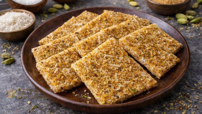 Crispy Coconut Chikki - ક્રિસ્પી ટોપરાની ચીકી