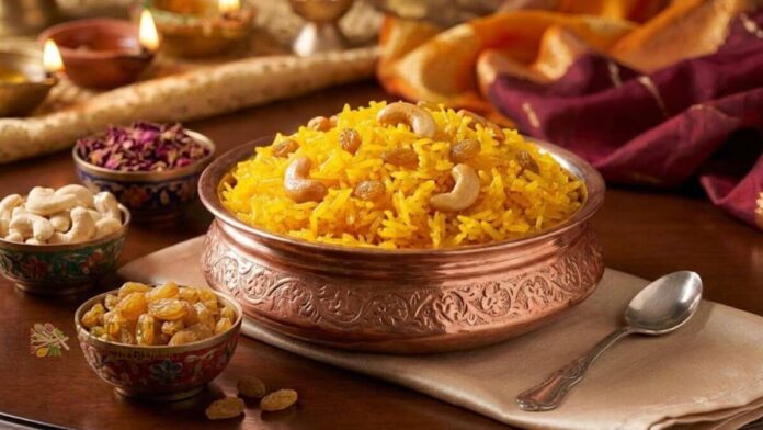 કેસરિયા મીઠા ભાત બનાવવાની રીત - Kesariya Bhat Recipe