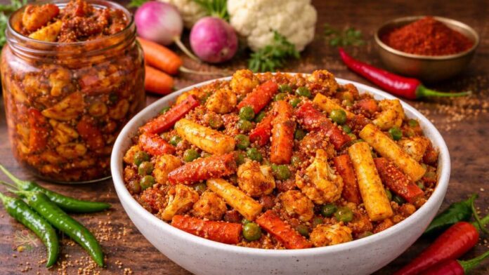 Gajar Mula Gobi Shalgam nu Athanu - ગાજર મૂળા ફુલાવર અને શલગમ નું અથાણું - Mix Vegetable Athanu Recipe