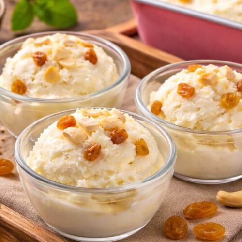 Summer Special Sweet Homemade Kaju Draksh Ice Cream - કાજુ દ્રાક્ષ આઈસ્ક્રીમ