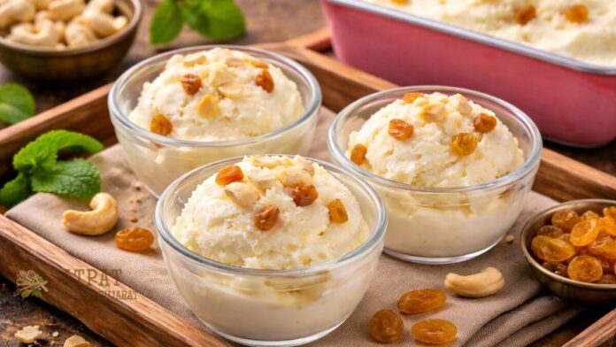 Summer Special Sweet Homemade Kaju Draksh Ice Cream - કાજુ દ્રાક્ષ આઈસ્ક્રીમ