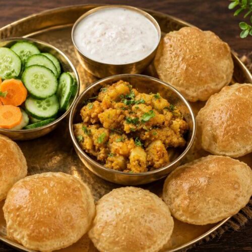 Mitha Vagar ni bataka nib haji ane puri banavani rit - મીઠા વગરની બટાકાની ભાજી અને પૂરી